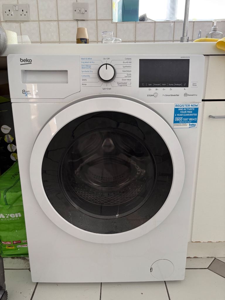 Beko washing machine white barely used