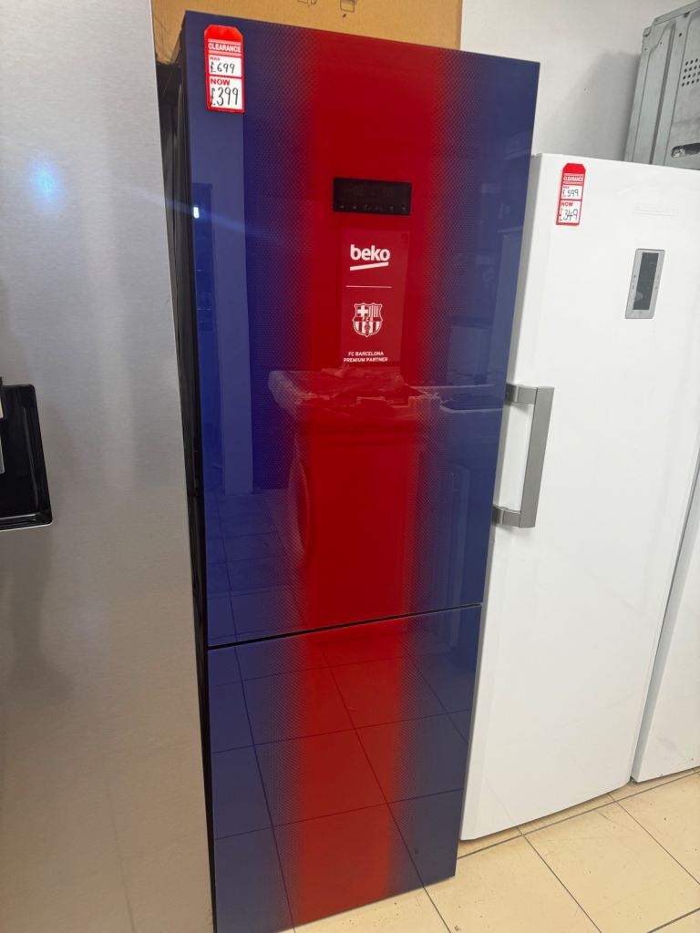 🤩NEW🤩RARE⚽️Barcelona⚽️Beko Fridge Freezer - Frost Free - Delivery 