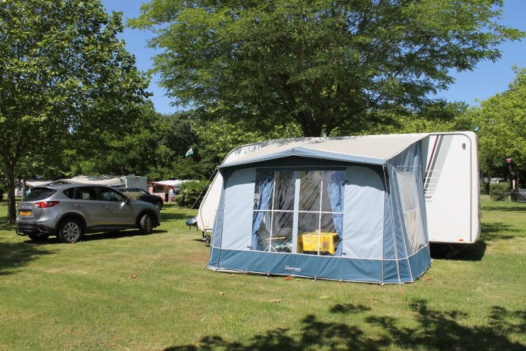 Lovely caravan awning in Marlin Blue