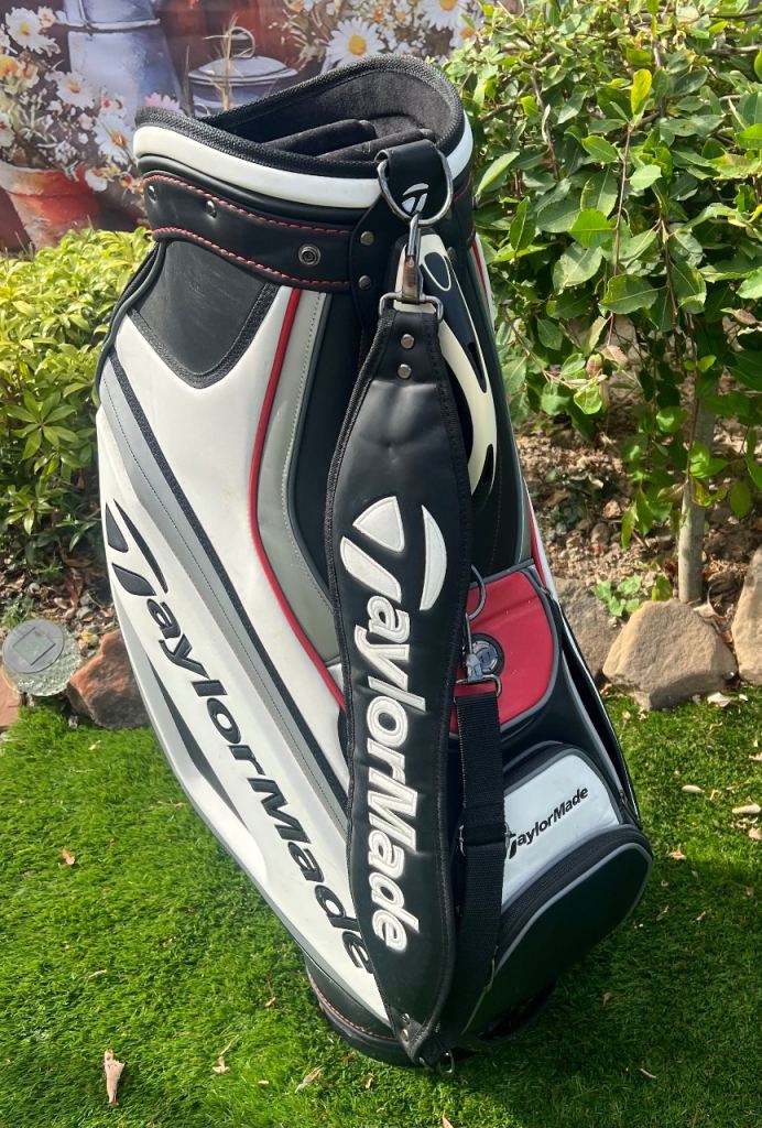 TaylorMade Golf Bag - Black, White & Red, Good Condition