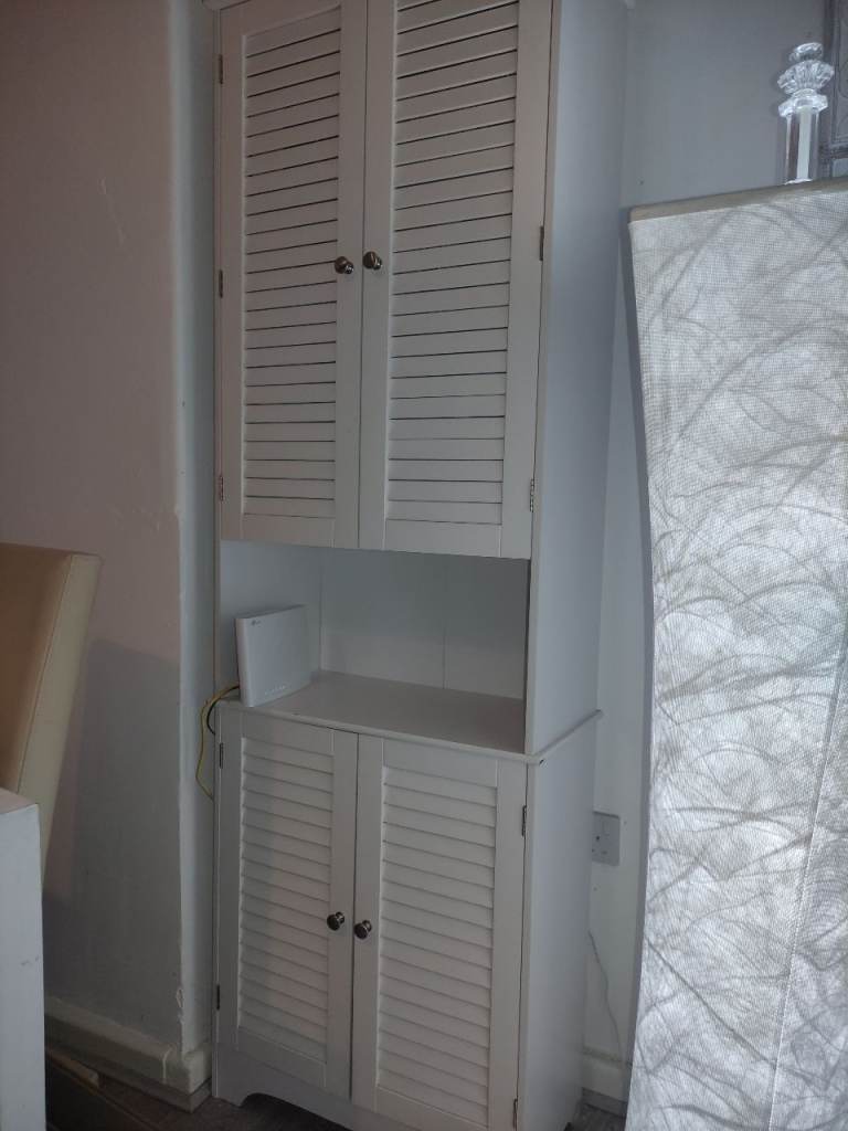 2X WHITE WOODEN CABINET'S B&Q EACH £50