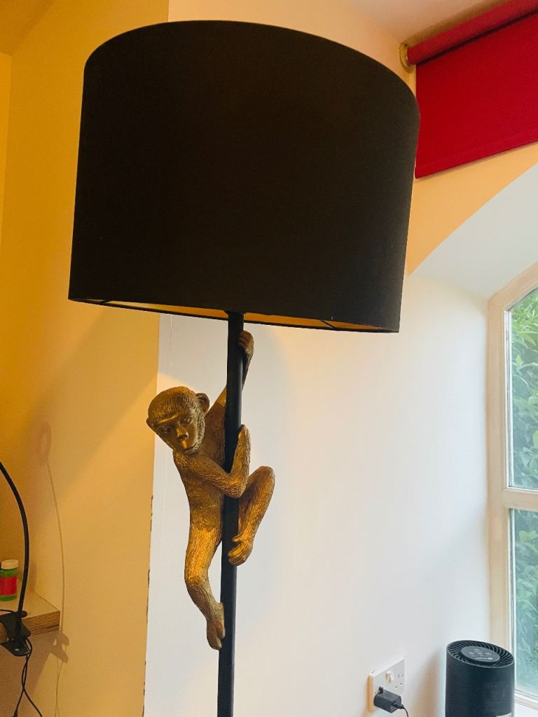 Dunelm Gold Monkey Lamp Surrealist