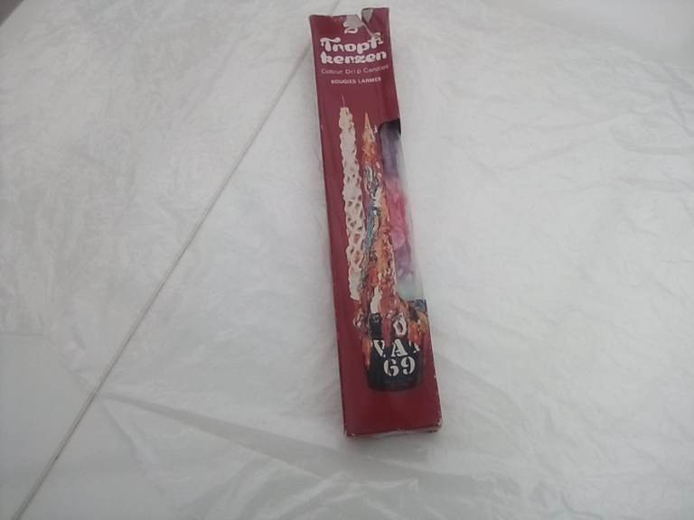Brand new pack of two colour drip candles.