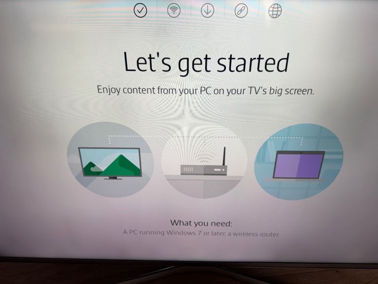 Samsung 50” led tv, smart tv