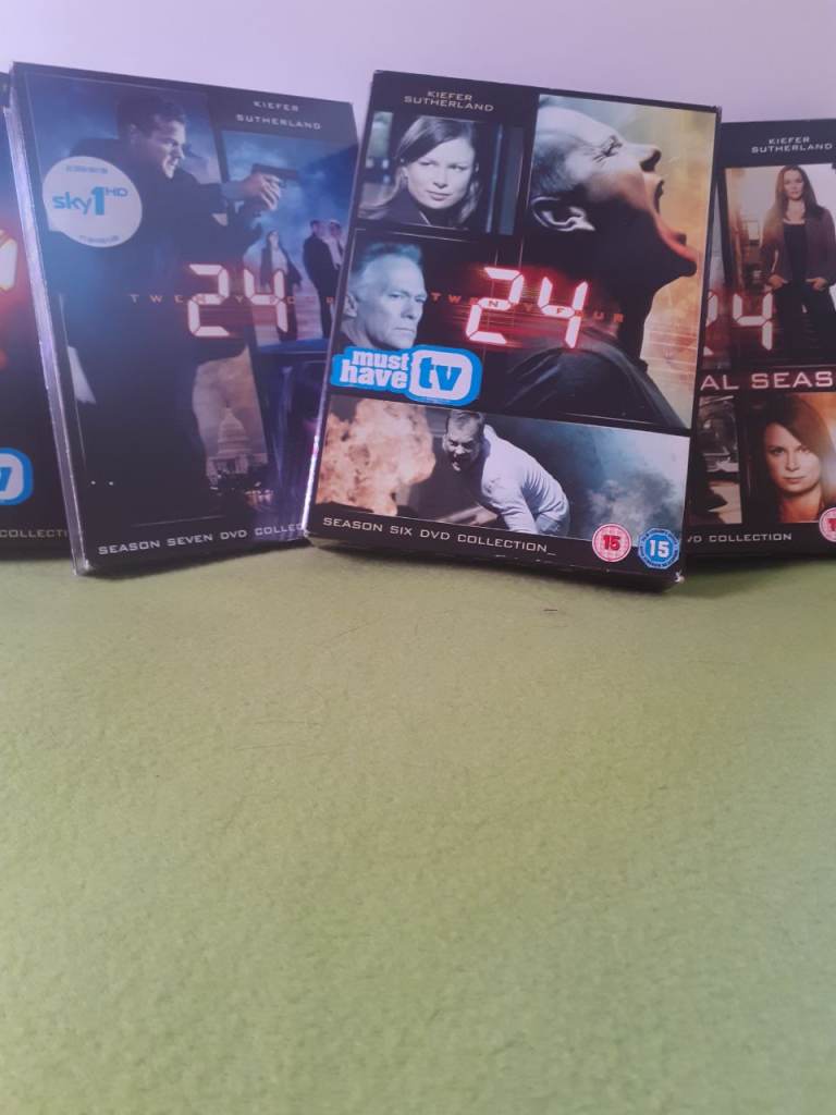 Dvd series 24 all 8 boxed  pick up only