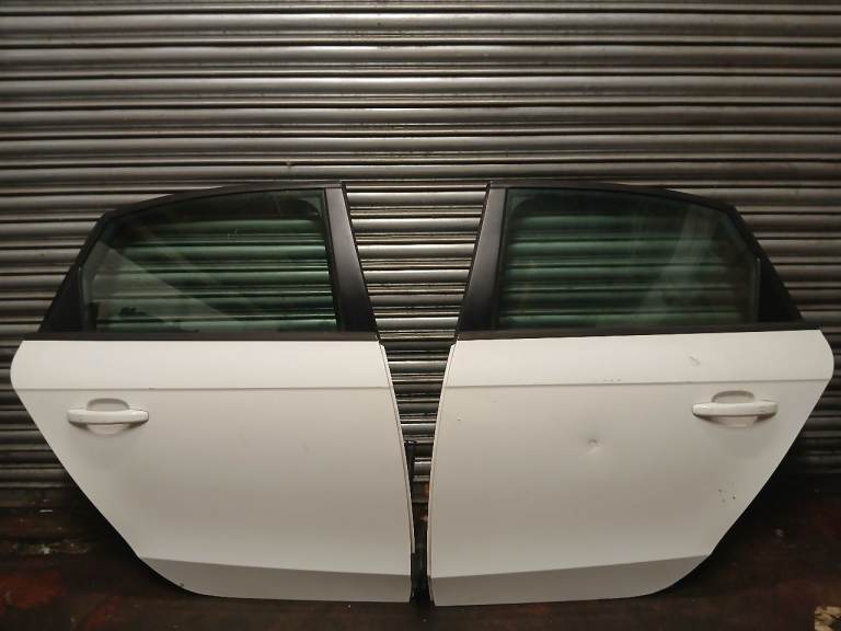 Audi A4 B8 2008–2015 Rear Doors Pair Left Right White Genuine