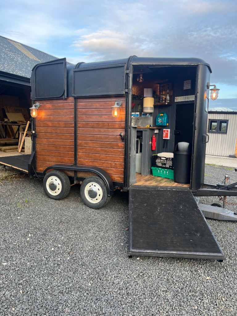 Converted horse box coffee trailer 