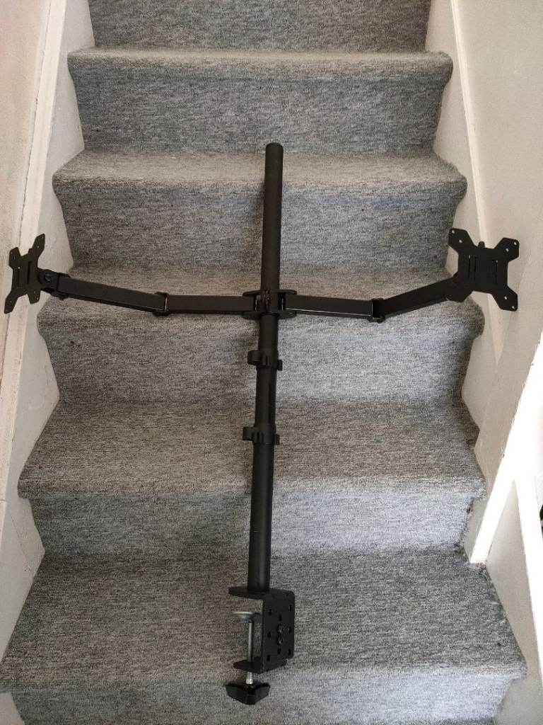 Dual Monitor 'C Clamp Mounting' Arm Desk Mount