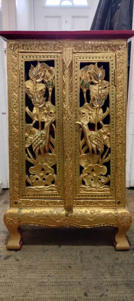 Early 20th Century Handcarved 24ct Gold leaf Mandir