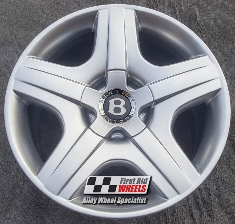 BENTLEY CONTINENTAL GT 1x 19'' GENUINE 5 SPOKE SILVER REFURBISHED ALLOY WHEEL S485S