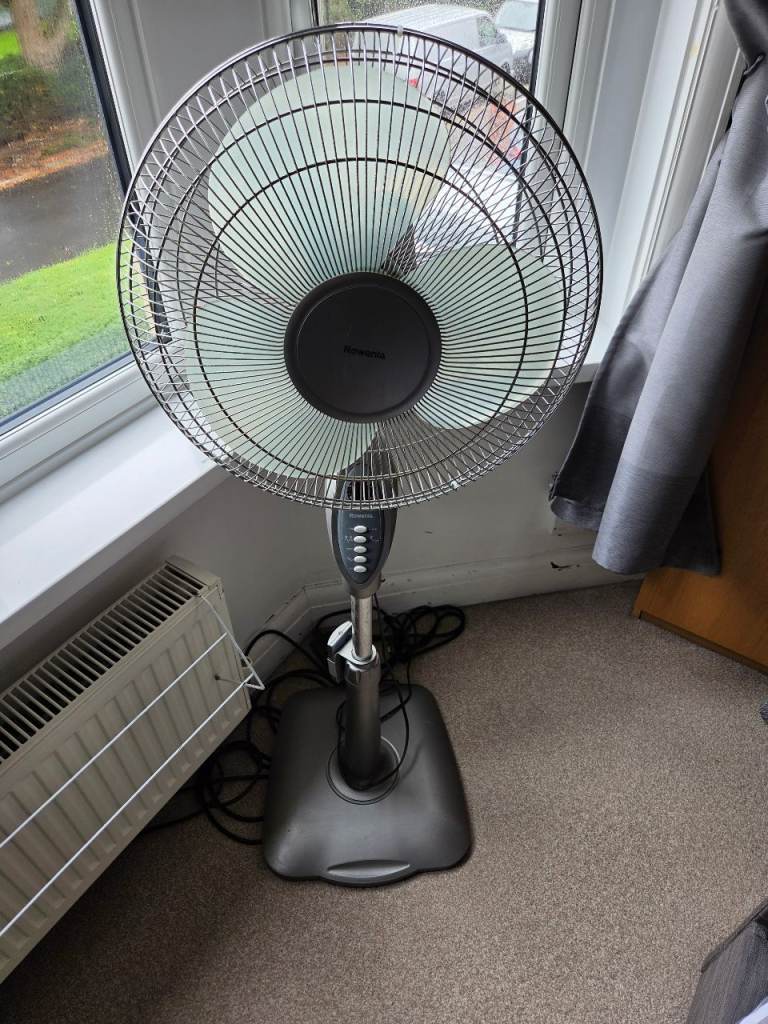Rowenta Pedestal Fan – Grey, Good Condition