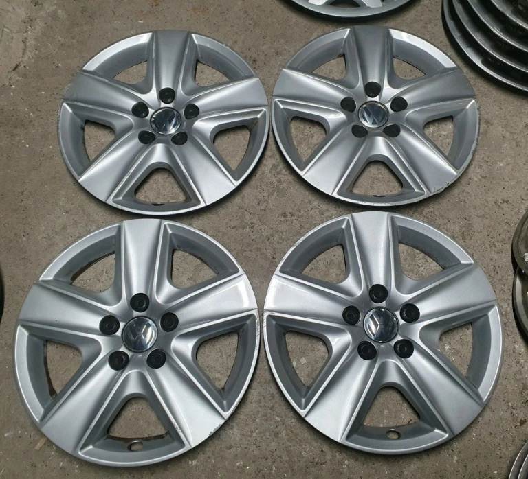 VW Volkswagen Golf \ Caddy 16" Wheel Trims Hubcaps Set X4