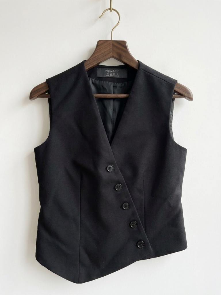 Primark Black Button-Up Waistcoat – Women's, Good Condition