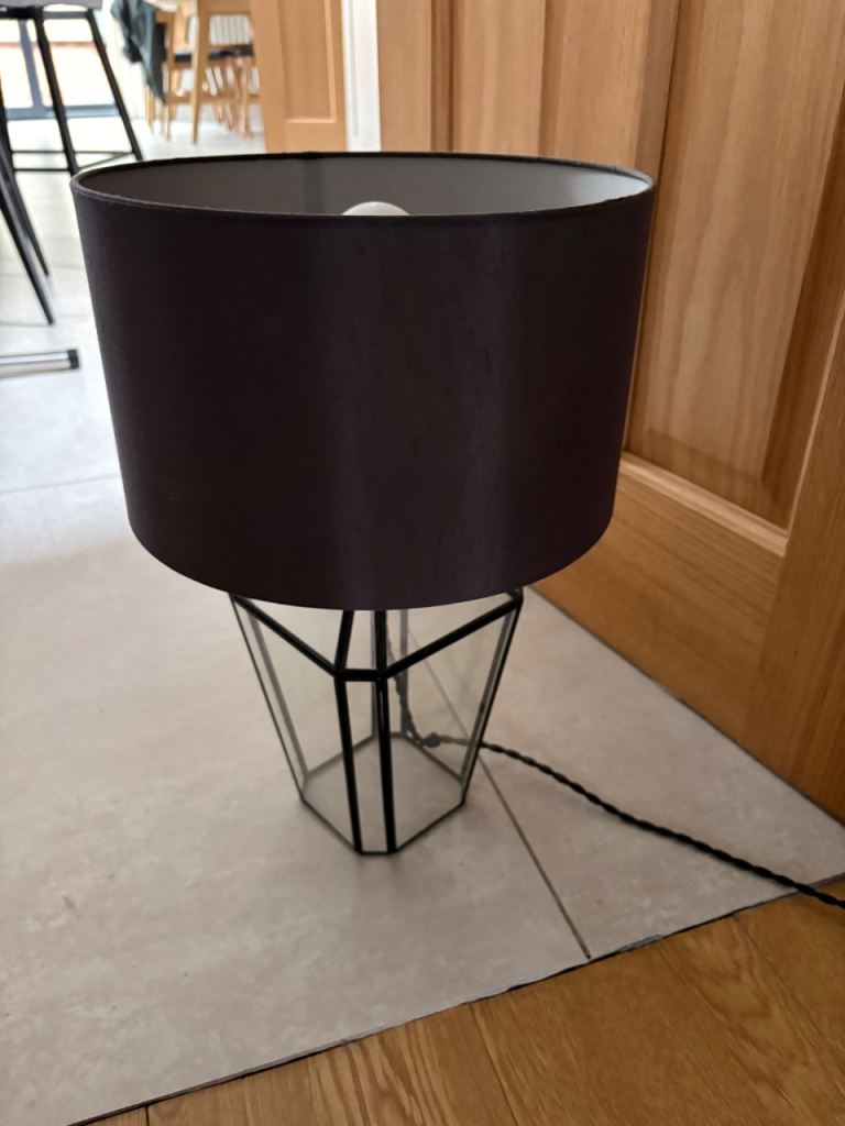 Dunelm Lamp Base with Dark Grey Shade 