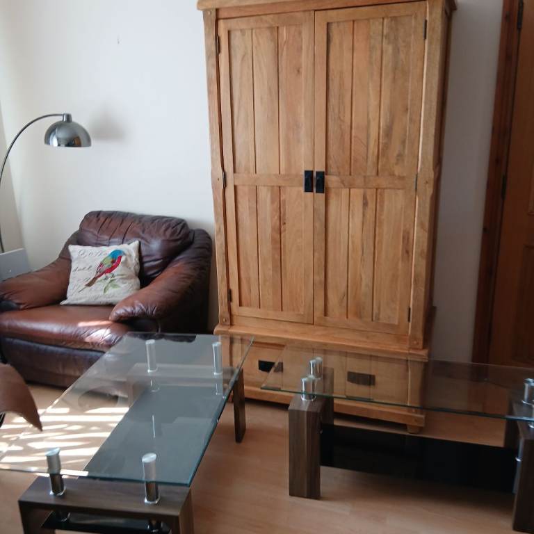 2 Pine wooden wardrobes 