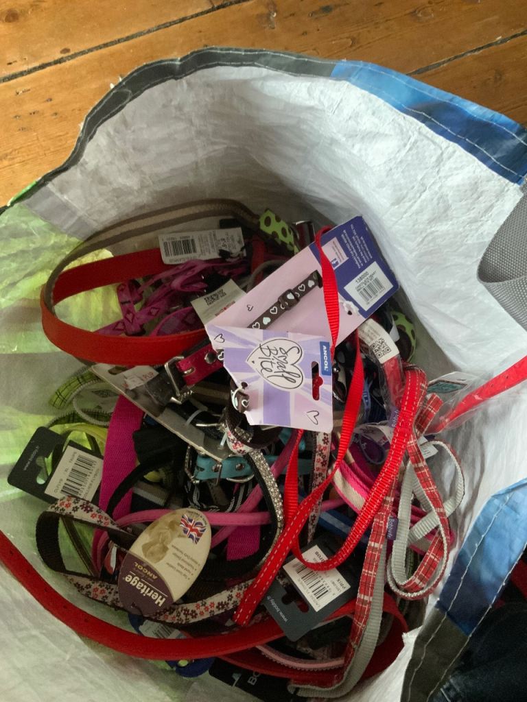 Job lot 50 dog leads and collar