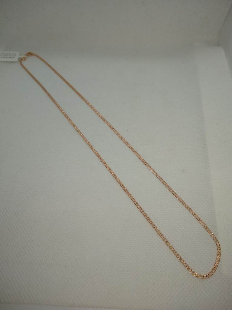 NEW P77 TJC Pave cut mariner sterling silver chain in rose gold overlay (size 20)