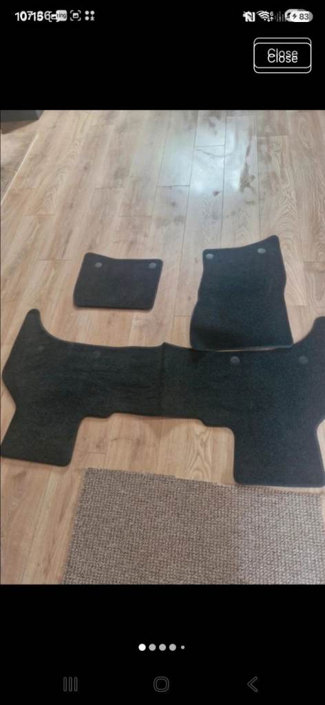 Set of range rover car mats luxury black carpet