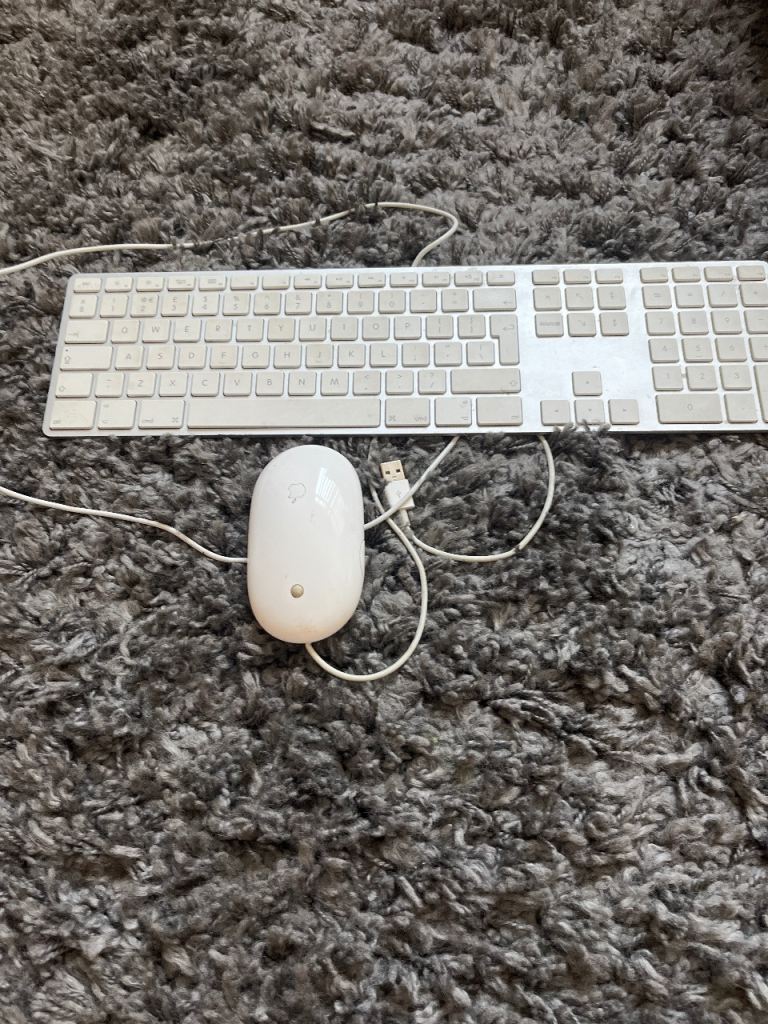 Apple keyboard and wired mouse 