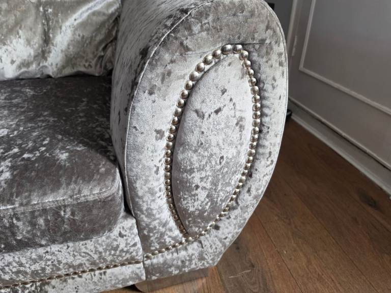 Crushed velvet sofa bed. 