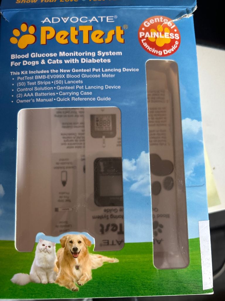 Advocate Pet Test Dog Cat Blood Glucose Meter Kit plus