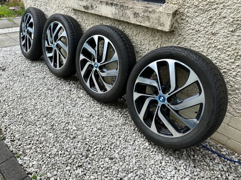 4 x 19 BMW i3 alloy wheels with good tyres all round