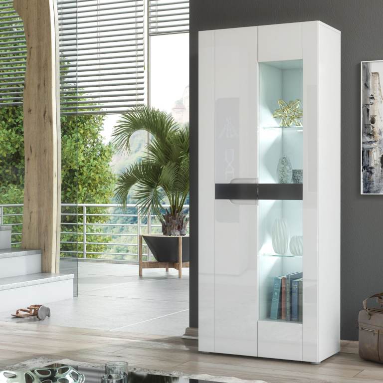 Modern TV Unit + High Gloss Milano 08 display cabinet, High Gloss good con