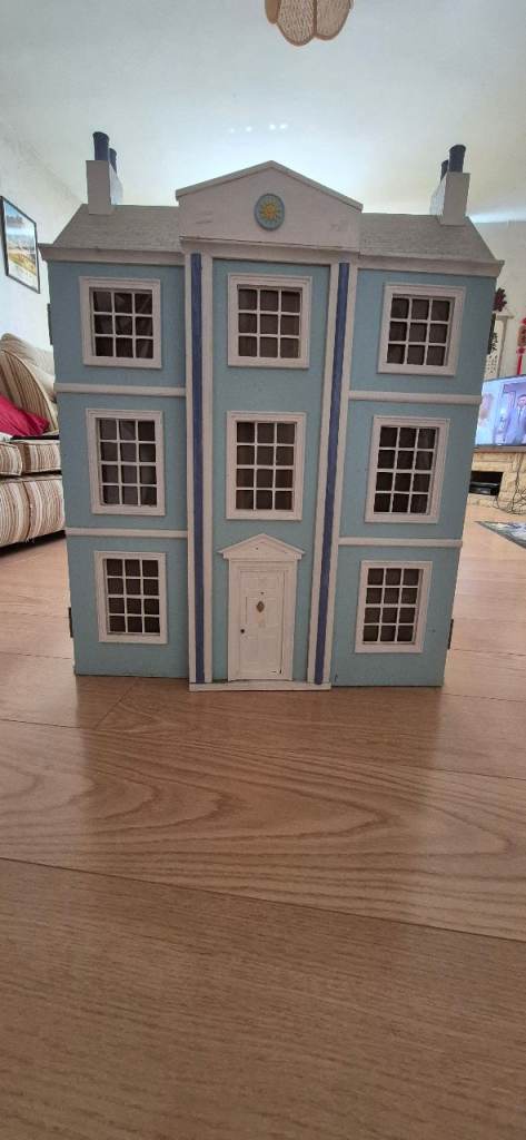 Large Wooden Dolls House with furniture