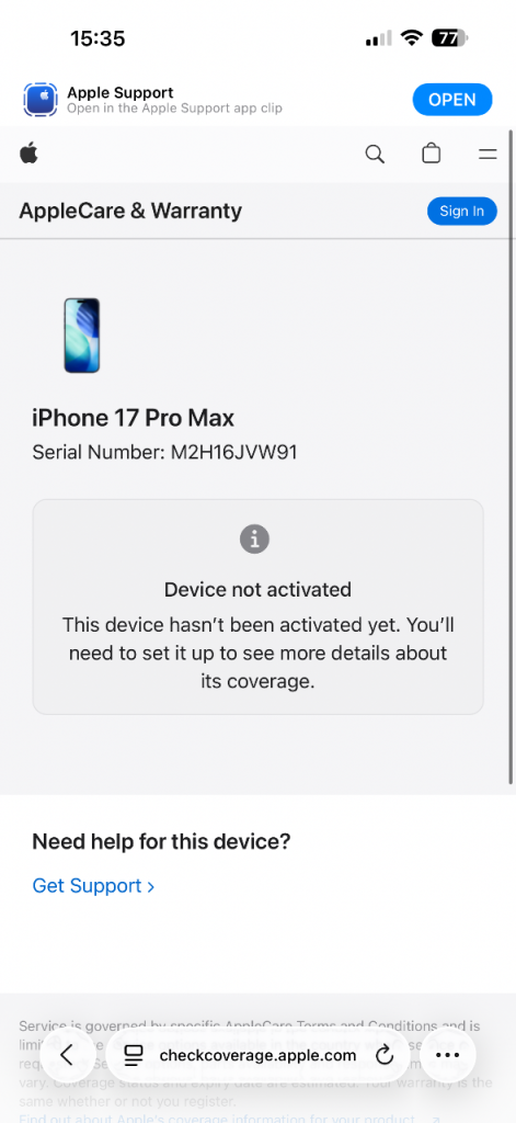 Apple iPhone 17 Pro Max 256GB Titanium Blue 