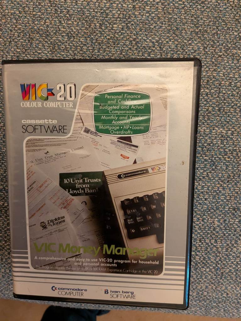Vic 20 software money manager commodore