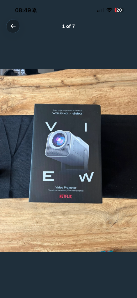 Brand New Wolfgang & Unbox View Video Projector with Netflix