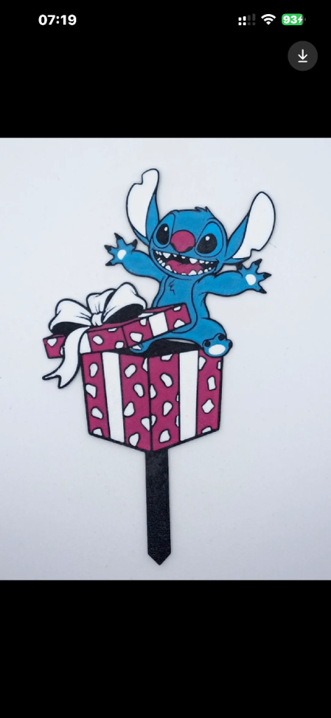 Stitch Birthday Cake Topper - NEW Multicoloured