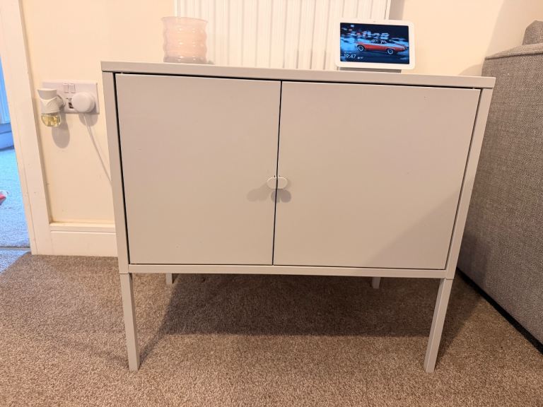 Small Grey Metal Cabinet – Good Condition