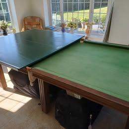 3/4 Size Snooker Table -9ft x 4.7ft - Converts to a Table Tennis Table