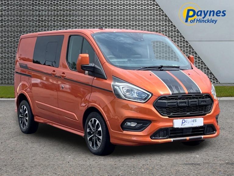 2023 Ford Transit Custom Sport 320 L1 SWB Double Cab 2.0L 170PS AUTO Orange Glow