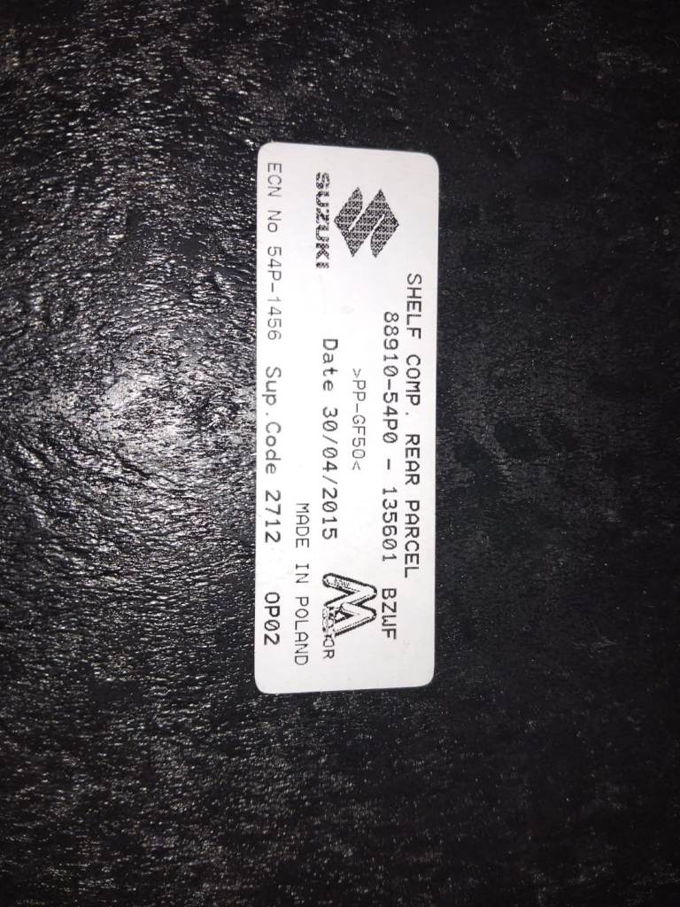 Suzuki vitara parcel shelf 