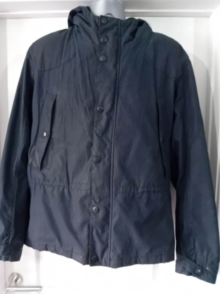 Barbour Reelin Drywax Hoodrd jacket XL. Vgc