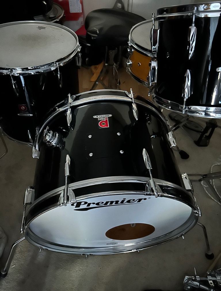 Premier Royale Drum Kit – Black, Good Condition