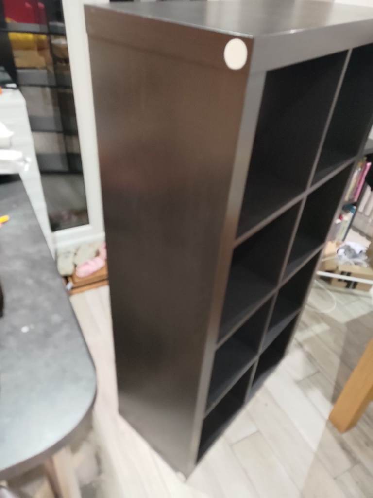 Ikea Kallax Expedit 4x2 (8 cubes) shelving unit (black brown)