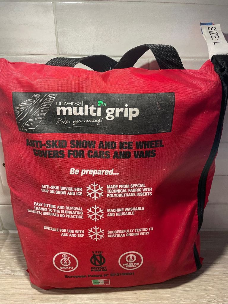 Universal Multi Grip Anti-skid Snow Socks Ice Grips Wheel Covers Size Large 