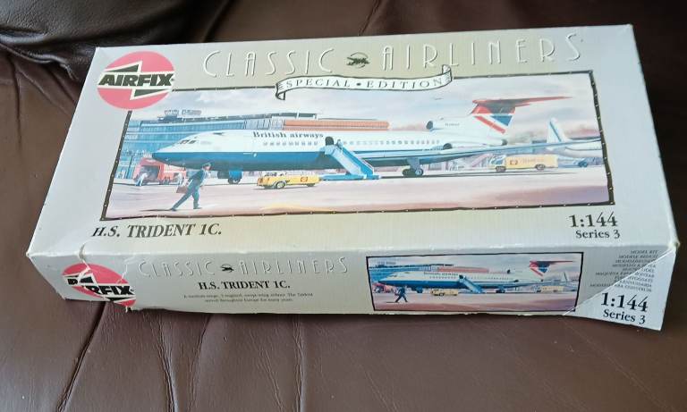 Airfix 1/144 scale British Airways Trident - rare vintage airliner kit
