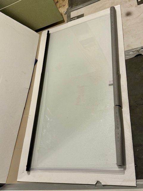 Stylish black shower screen 