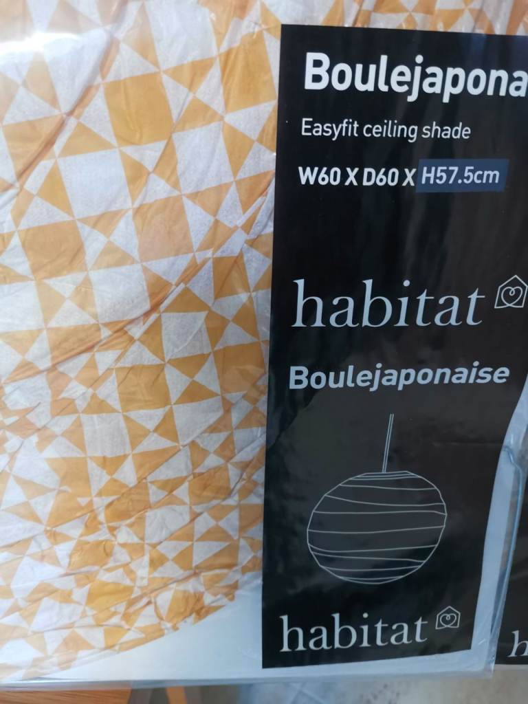 Lught Shades - pair easy fit paper ball - Habitat 