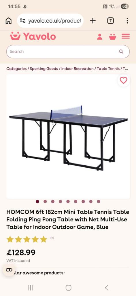 Mini table tennis table