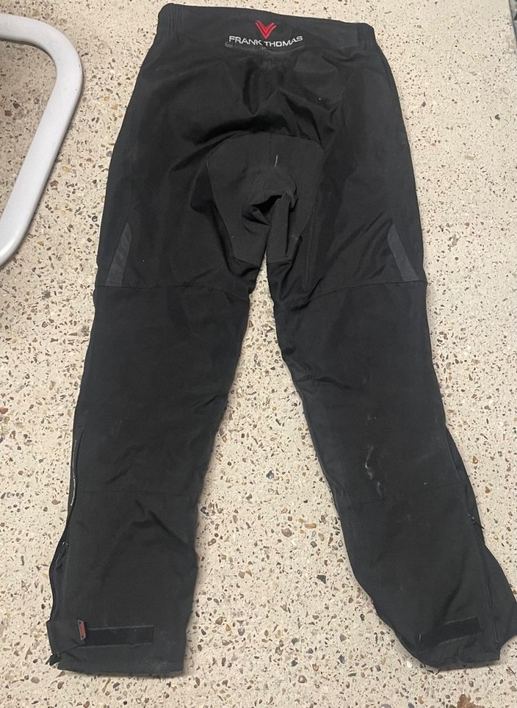 Frank Thomas Black Motorcycle Trousers