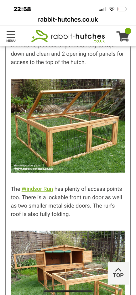 Guinea pig:/rabbit cage with run 