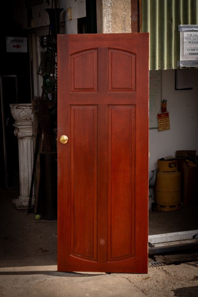 1980s Internal Wooden Doors with Brass Knobs