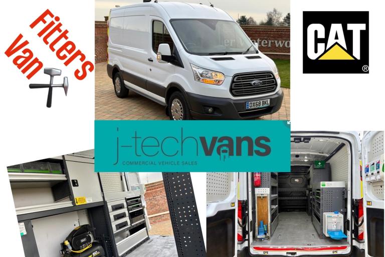 2018 Ford Transit 2.0 TDCi L2 H2 Mwb Van ***Caterpillar / JCB / CASE / Volvo Fitters Van***  PANE...
