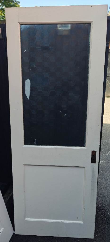 Victorian/Edwardian Half-Glazed Doors × 4 – Original Patterned Glass