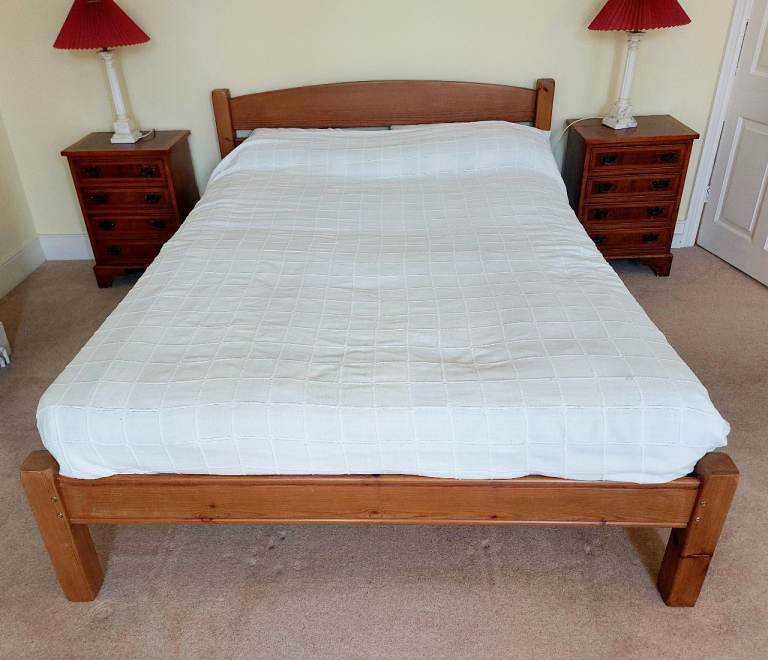 Pine double bed